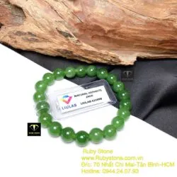Vòng tay Ngọc bích xanh lá VIP 8 ly - Ảnh 4