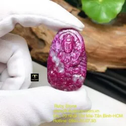 Phổ hiền bồ tát - Phật bản mệnh Ruby Nam Phi tuổi Thìn-Tỵ, kích thước 37mm - Ảnh 5