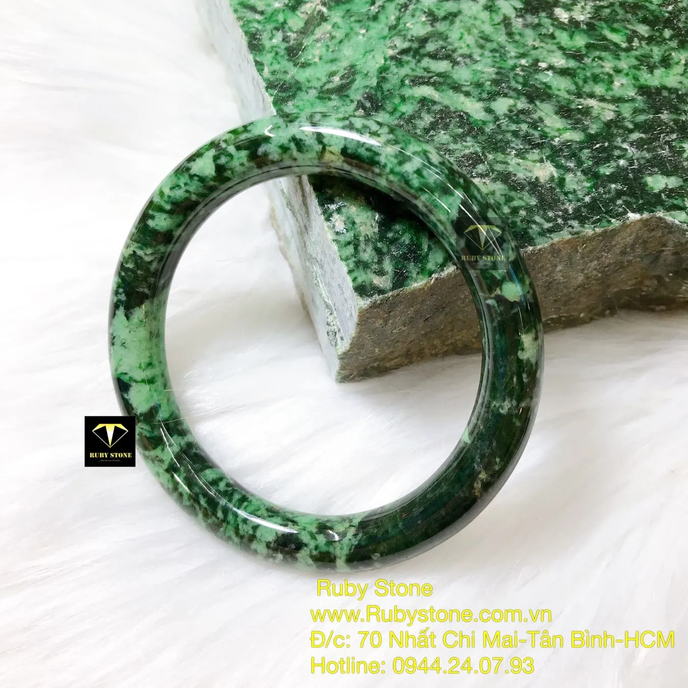 Vòng ngọc cẩm thạch sơn thuỷ bản tròn Vòng ngọc cẩm thạch sơn thuỷ bản tròn - Ảnh 4