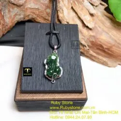 Mặt dây chuyền Tỳ hưu Ngọc bích, bạc 925 - Ảnh 4