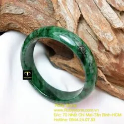 Vòng ngọc cẩm thạch sơn thuỷ dầu lý