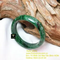 Vòng ngọc cẩm thạch sơn thuỷ dầu lý - Ảnh 5