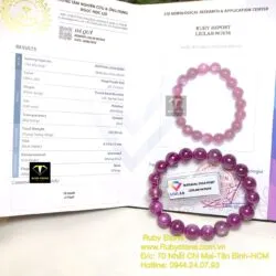 Chuỗi tay Ruby sao thiên nhiên 9,7 ly