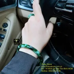 Bộ sản phẩm vòng và nhẫn ngọc cẩm thạch sơn thuỷ Bộ sản phẩm vòng và nhẫn ngọc cẩm thạch sơn thuỷ