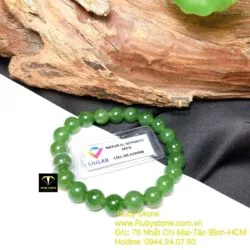 Vòng tay Ngọc bích xanh lá VIP 8 ly