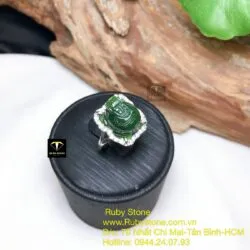 Nhẫn long quy Ngọc bích, bạc 925 - Hình ảnh 8