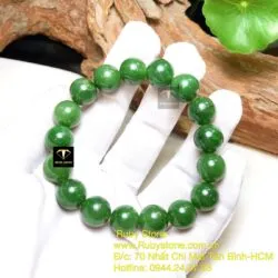 Vòng chuỗi ngọc bích Canada 12 ly (loại thường) - Hình ảnh 4