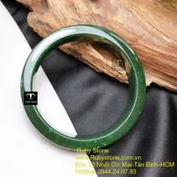 Vòng ngọc bích Canada, bản vuông 13mm, ni tay 54mm - Ảnh 6