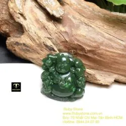 Phật Di Lặc ngọc bích, kích thước 36mm - Ảnh 6