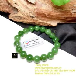 Vòng tay ngọc bích Canada xanh lá 12 ly - Hình ảnh 5
