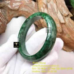 Vòng ngọc cẩm thạch sơn thuỷ dầu lý - Ảnh 10