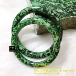 Vòng ngọc cẩm thạch sơn thuỷ bản tròn