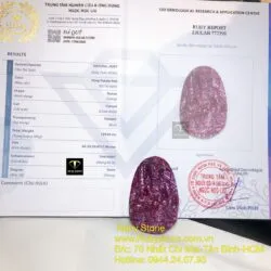 Văn thù bồ tát - Phật bản mệnh Ruby Nam Phi - tuổi Mão, kích thước 47mm - Ảnh 8