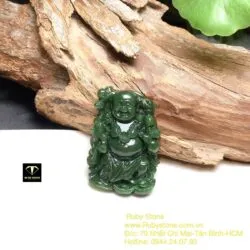 Phật Di Lặc ngọc bích Canada, kích thước 45mm - Ảnh 8