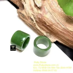 Nhẫn càn long Ngọc bích xanh lá (loại thường)