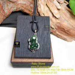 Mặt dây chuyền Tỳ hưu Ngọc bích, bạc 925 - Ảnh 5