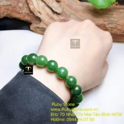 Vòng chuỗi ngọc bích Canada 10 ly (loại thường) - Hình ảnh 4