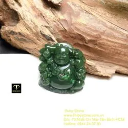 Phật Di Lặc ngọc bích, kích thước 36mm - Ảnh 7