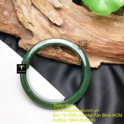 Vòng ngọc bích Canada, bản vuông 13mm, ni tay 54mm - Ảnh 7