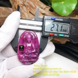 Adida - Phật bản mệnh Ruby Nam Phi tuổi Tuất-Hợi, kích thước 42mm - Ảnh 5