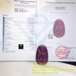 Hư không tạng bồ tát - Phật bản mệnh Ruby Nam Phi tuổi Sửu-Dần, kích thước 43mm - Ảnh 8