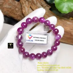 Chuỗi tay Ruby sao thiên nhiên 9,5 ly - Hình ảnh 6