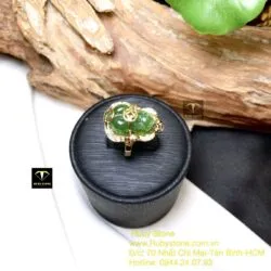 Nhẫn tỳ hưu Ngọc bích Canada, vàng 18k - Ảnh 5