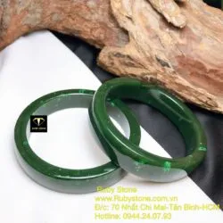Vòng ngọc bích Canada, bản vuông 13mm, ni tay 54mm - Ảnh 3