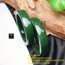 Vòng ngọc bích Canada, bản vuông 13mm, ni tay 54mm - Ảnh 4