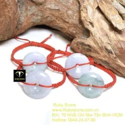 Đồng điếu ngọc cẩm thạch tết dây đeo tay, KT 25mm - Ảnh 7