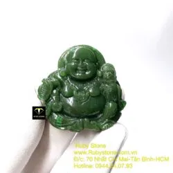 Phật Di Lặc ngọc bích Canada, kích thước 43mm - Ảnh 6