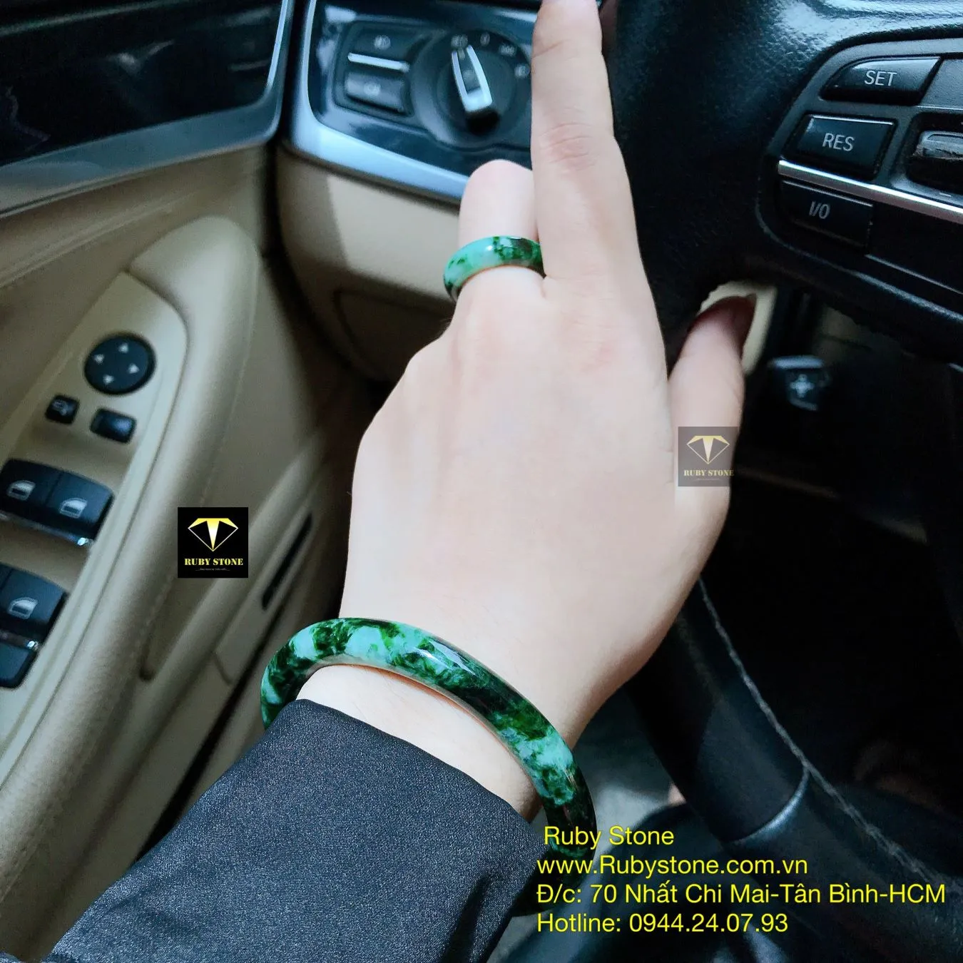 Bộ sản phẩm vòng và nhẫn ngọc cẩm thạch sơn thuỷ Bộ sản phẩm vòng và nhẫn ngọc cẩm thạch sơn thuỷ - Ảnh 11