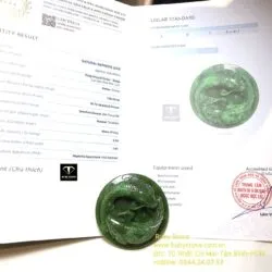 Song ngư Ngọc bích chạm tay tinh xảo, KT 50mm - Hình ảnh 10