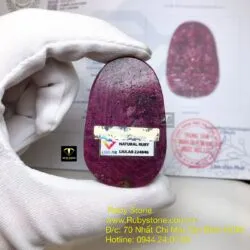 Hư không tạng bồ tát - Phật bản mệnh Ruby Nam Phi, tuổi Sửu-Dần, kích thước 52mm - Ảnh 3