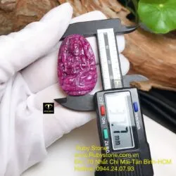 Thiên thủ thiên nhãn - Phật bản mệnh Ruby Nam Phi tuổi Tí, kích thước 37mm - Ảnh 3
