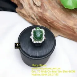 Nhẫn long quy Ngọc bích, bạc 925 - Hình ảnh 5
