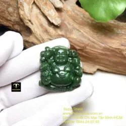 Phật Di Lặc ngọc bích, kích thước 36mm - Ảnh 4