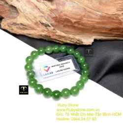 Vòng tay Ngọc bích xanh lá VIP 8 ly - Ảnh 3
