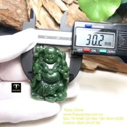 Phật Di Lặc ngọc bích Canada, kích thước 45mm - Ảnh 2