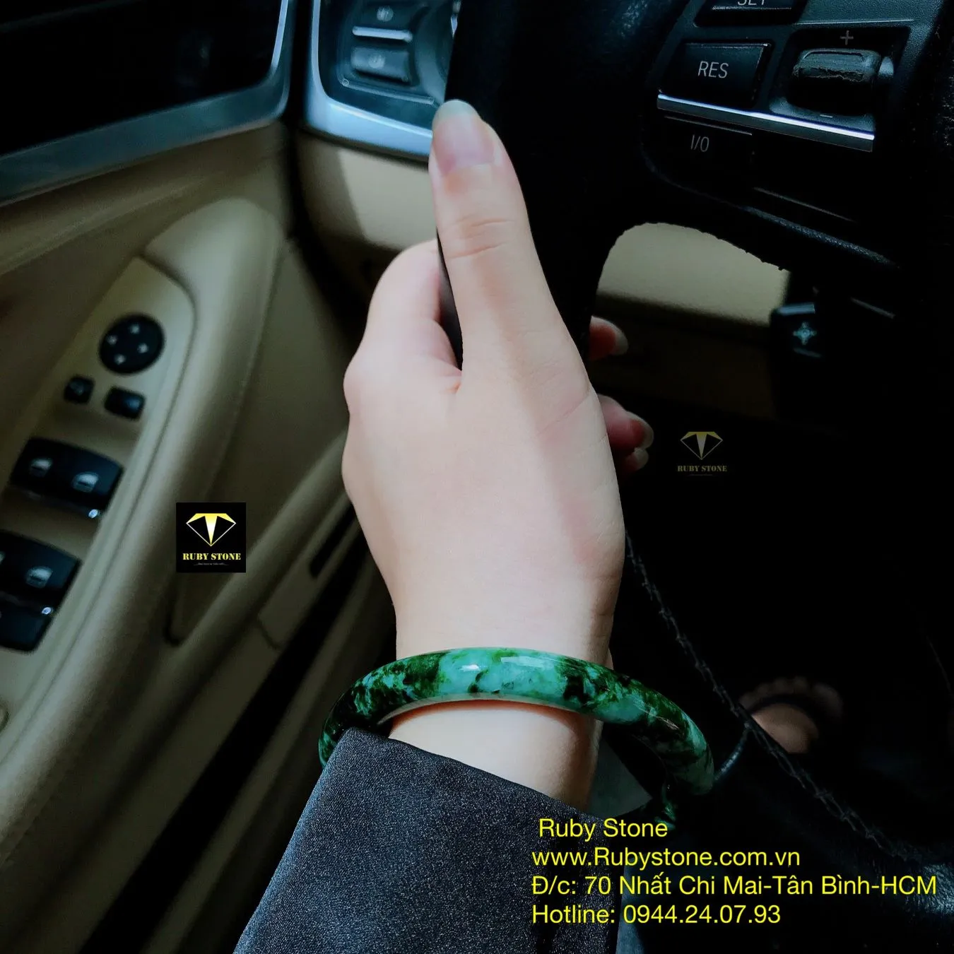 Bộ sản phẩm vòng và nhẫn ngọc cẩm thạch sơn thuỷ Bộ sản phẩm vòng và nhẫn ngọc cẩm thạch sơn thuỷ - Ảnh 2