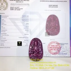 Hư không tạng bồ tát - Phật bản mệnh Ruby Nam Phi, tuổi Sửu-Dần, kích thước 52mm - Ảnh 9