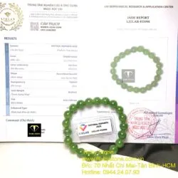 Vòng tay Ngọc bích xanh lá VIP 8 ly - Ảnh 5