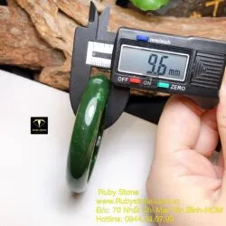 Vòng ngọc bích Canada bản 9,5mm, ni tay 53mm - Ảnh 2
