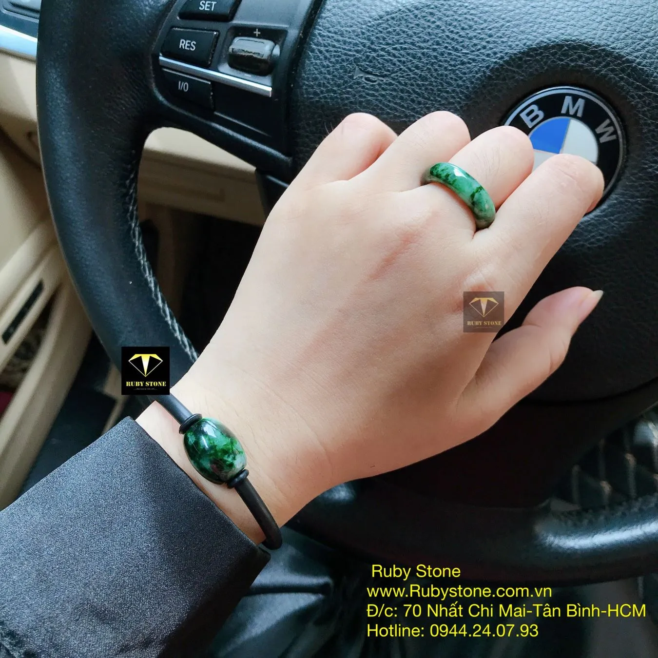 Vòng tay lu thống ngọc Cẩm thạch sơn thuỷ Vòng tay lu thống ngọc Cẩm thạch sơn thuỷ - Ảnh 3