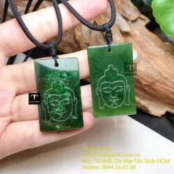 Mặt dây Ngọc bích khắc “Lục tự đại minh chân ngôn” - Hình ảnh 3