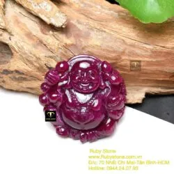 Phật Di Lặc Ruby Nam Phi, kích thước 48mm - Ảnh 6