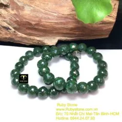 Vòng chuỗi Ngọc Bích mài giác 10 ly - Ảnh 2