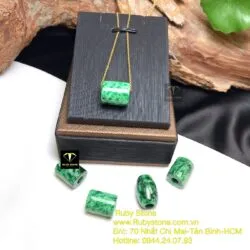 Mặt dây chuyền lu thống ngọc Cẩm thạch sơn thuỷ - Ảnh 8