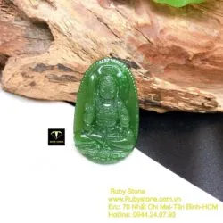 Bất động minh vương - Phật bản mệnh ngọc bích tuổi Dậu, kích thước 37mm - Ảnh 5
