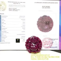 Phật Di Lặc Ruby Nam Phi, kích thước 48mm - Ảnh 2